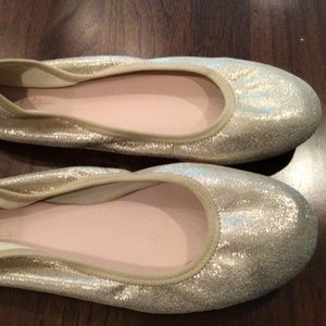 Girls Ruby & Bloom gold flats